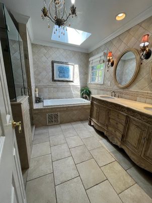 Bathroom, Interior, Recessed Lighting