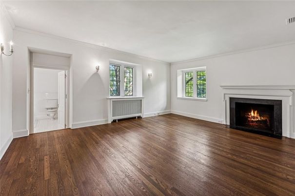 Empty room, Fireplace, Interior, Wood Texture Flooring