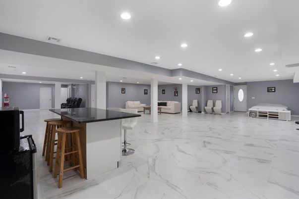 Interior, Kitchen, Marble, Recessed Lighting