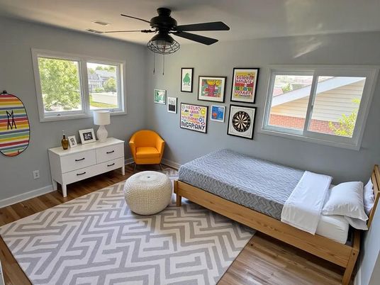 Bedroom, Interior, Wood Texture Flooring