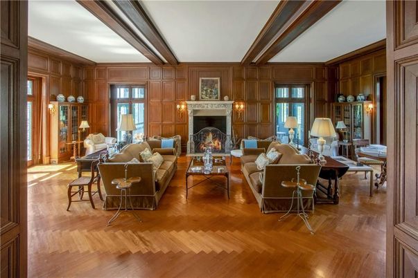 Fireplace, Interior, Living room, Wood Texture Flooring, Wooden Walls