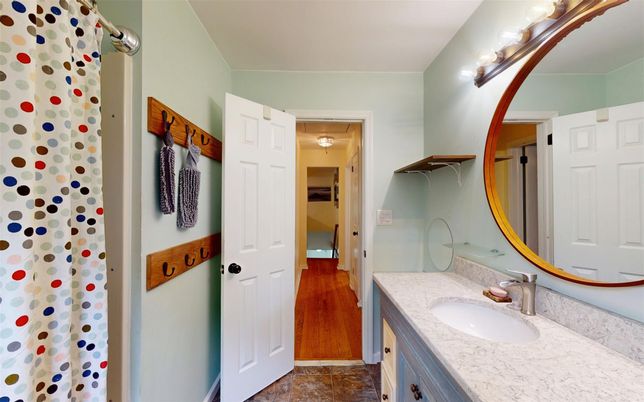 Bathroom, Dual Sink Vanities, Interior, Wood Texture Flooring