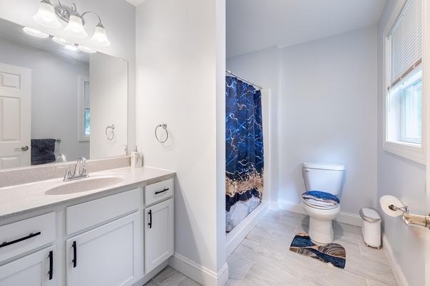 Bathroom, Interior, Wood Texture Flooring