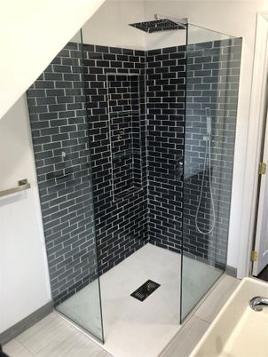 Bathroom, Glass Shower, Interior