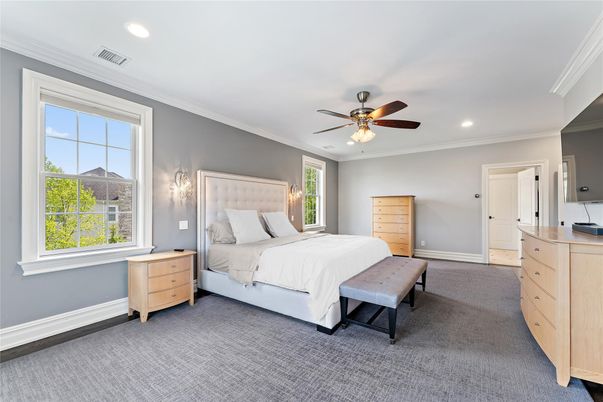 Bedroom, Interior, Recessed Lighting