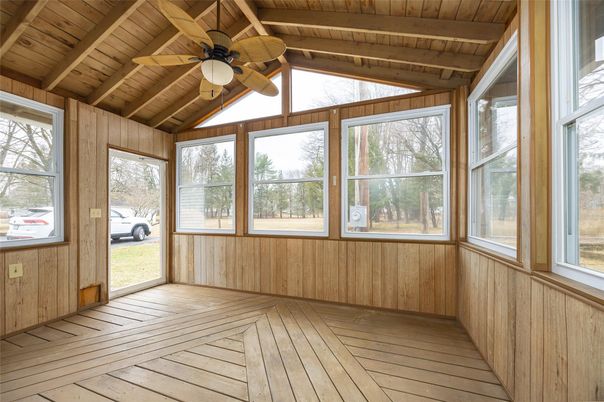 Interior, Sun Room, Wooden Beams, Wooden Ceilings, Wood Texture Flooring, Wooden Walls