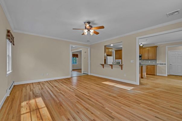 Empty room, Interior, Kitchen, Wood Texture Flooring