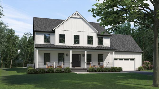 Attached, Exterior, Facade, Farmhouse