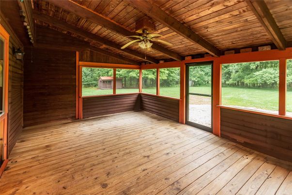 Empty room, Interior, Sun Room, Wooden Beams, Wooden Ceilings, Wood Texture Flooring, Wooden Walls