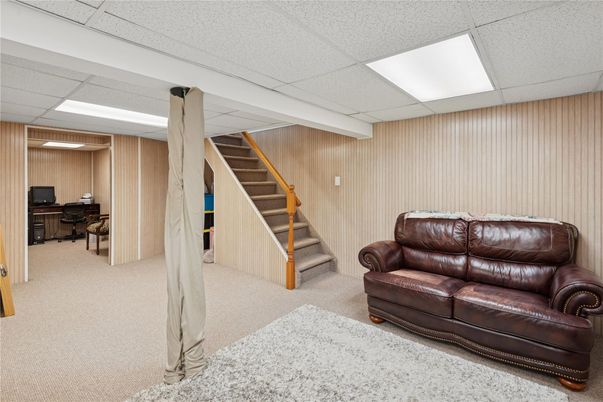 Home Office, Interior, Recessed Lighting, Wooden Walls