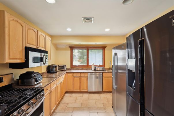 Interior, Kitchen, Recessed Lighting, Stainless Steel Appliances