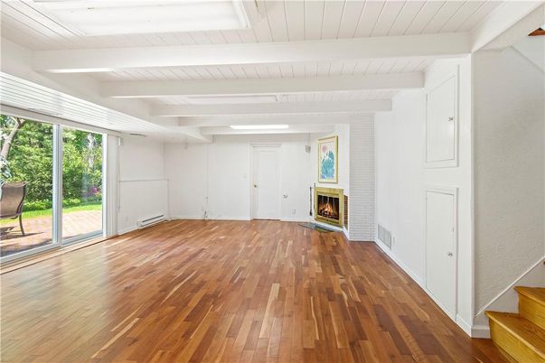 Empty room, Fireplace, Interior, Wood Texture Flooring