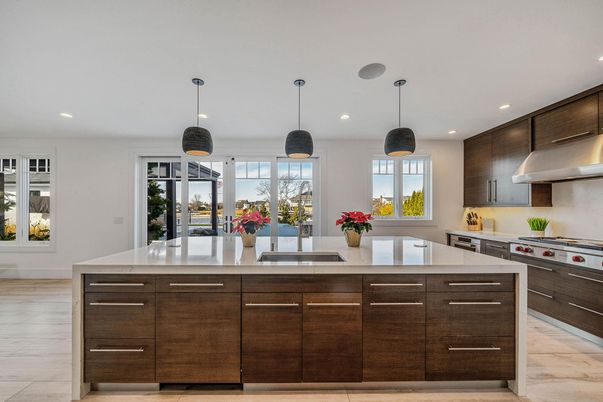 Interior, Kitchen, Pendant Lights, Recessed Lighting, Stainless Steel Appliances
