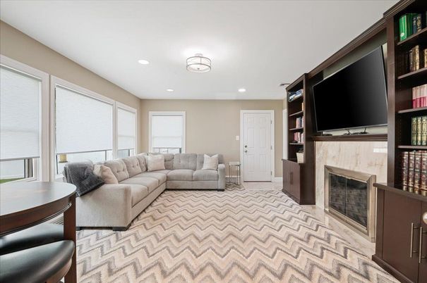 Fireplace, Interior, Living room, Recessed Lighting