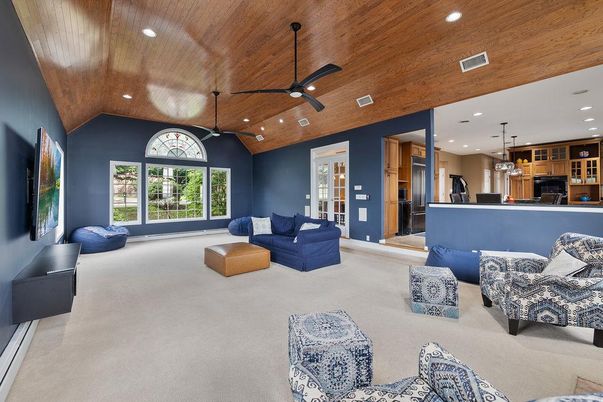 Interior, Kitchen, Living room, Pendant Lights, Recessed Lighting, Wooden Ceilings