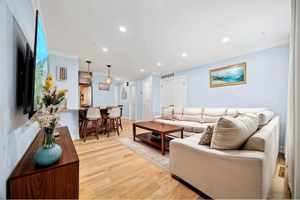 Dining room, Interior, Kitchen, Living room, Pendant Lights, Recessed Lighting, Wood Texture Flooring
