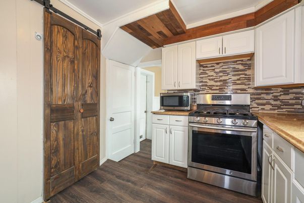 Interior, Kitchen, Stainless Steel Appliances, Wooden Ceilings, Wood Texture Flooring