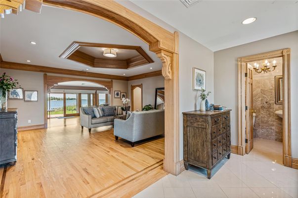 Interior, Living room, Recessed Lighting, Water, Wood Texture Flooring