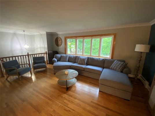 Interior, Living room, Pendant Lights, Wood Texture Flooring
