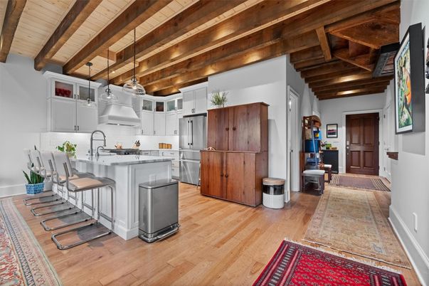 Interior, Kitchen, Pendant Lights, Wooden Beams, Wooden Ceilings, Wood Texture Flooring