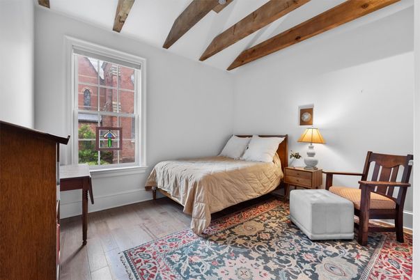 Bedroom, Interior, Wooden Beams, Wood Texture Flooring