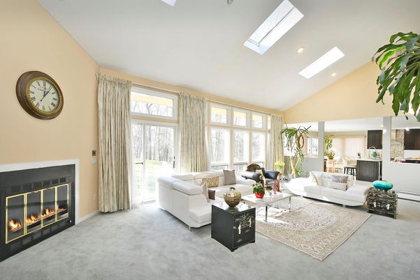 Fireplace, Interior, Living room, Recessed Lighting