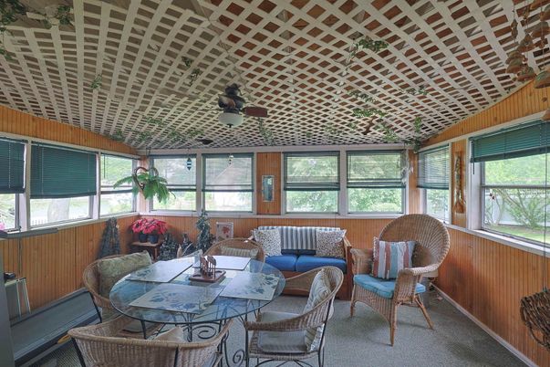 Interior, Living room, Sun Room, Wooden Walls