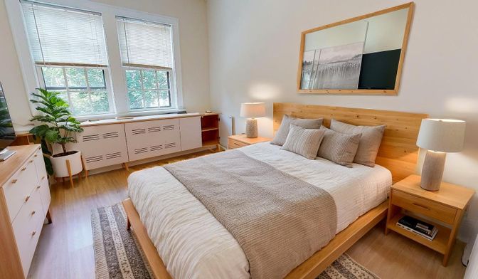 Bedroom, Interior, Wood Texture Flooring