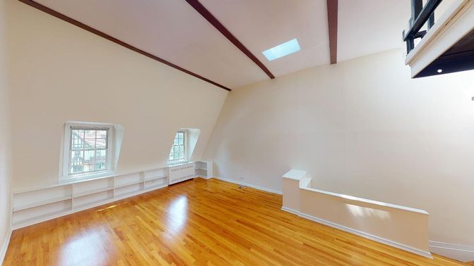 Empty room, Interior, Wooden Beams, Wood Texture Flooring