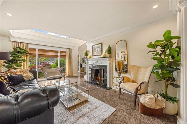 Fireplace, Interior, Living room, Recessed Lighting