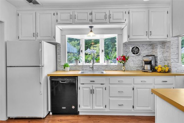 Interior, Kitchen, Wood Texture Flooring