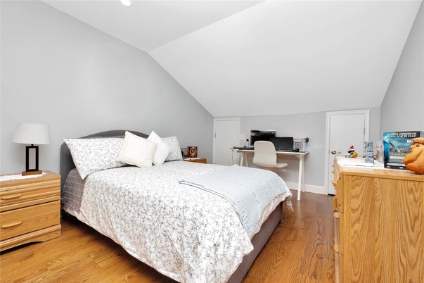 Bedroom, Home Office, Interior, Recessed Lighting, Wood Texture Flooring
