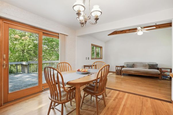 Chandelier, Dining room, Interior, Wooden Beams, Wood Texture Flooring