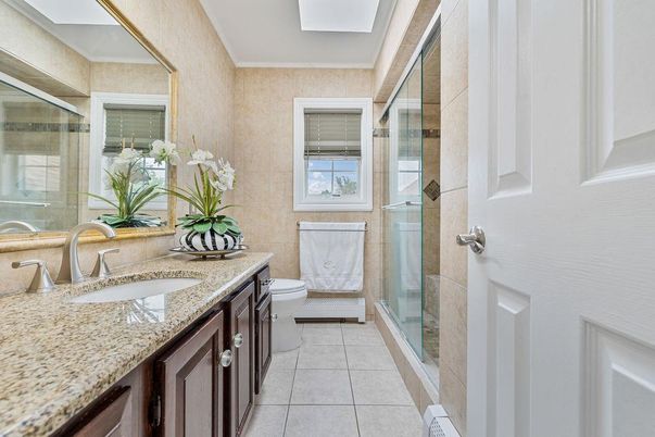 Bathroom, Dual Sink Vanities, Glass Shower, Interior