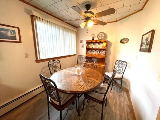Dining room, Interior, Wood Texture Flooring