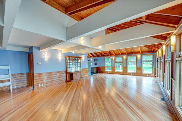 Empty room, Interior, Wooden Beams, Wooden Ceilings, Wood Texture Flooring