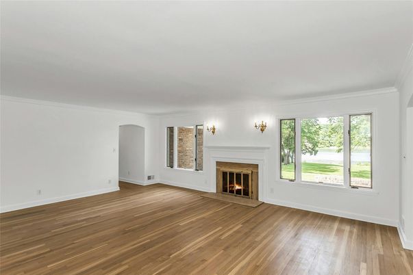 Empty room, Fireplace, Interior, Wood Texture Flooring