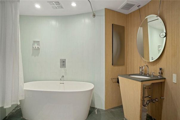 Bathroom, Free Standing Baths, Interior, Recessed Lighting