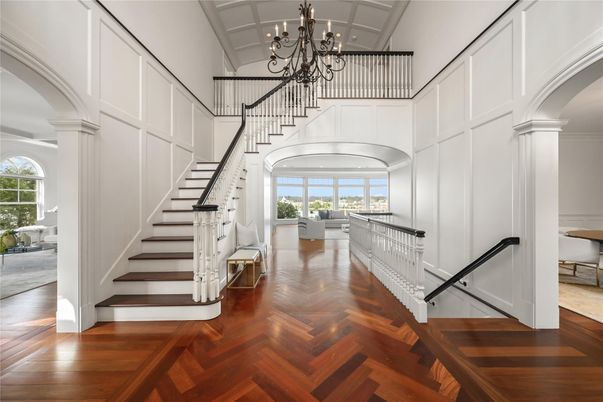 Chandelier, Interior, Wood Texture Flooring