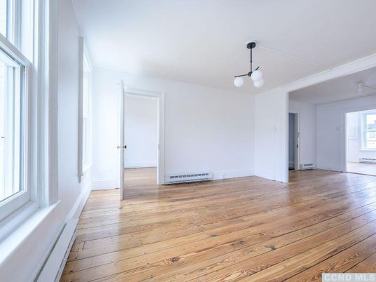Empty room, Interior, Pendant Lights, Wood Texture Flooring