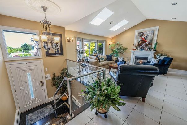 Chandelier, Fireplace, Interior, Living room, Recessed Lighting