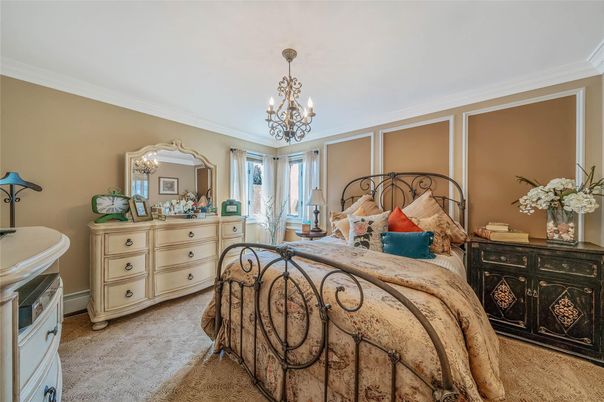Bedroom, Chandelier, Interior