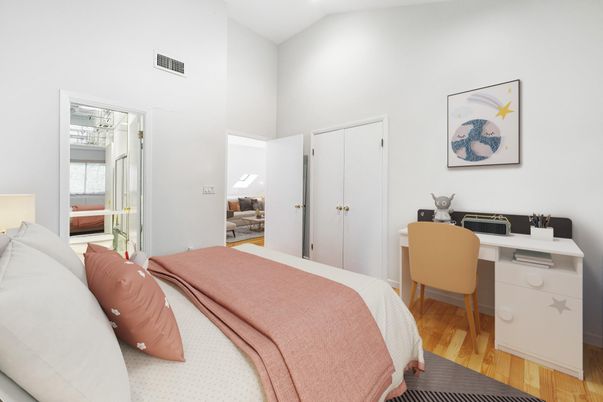 Bedroom, Home Office, Interior, Wood Texture Flooring