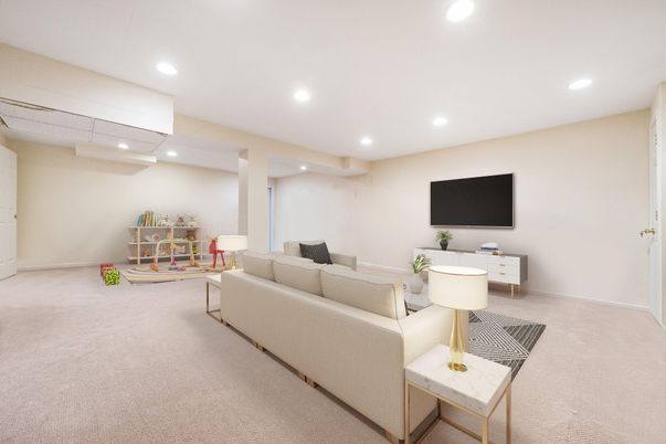 Interior, Living room, Recessed Lighting