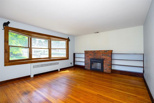 Empty room, Fireplace, Interior, Wood Texture Flooring