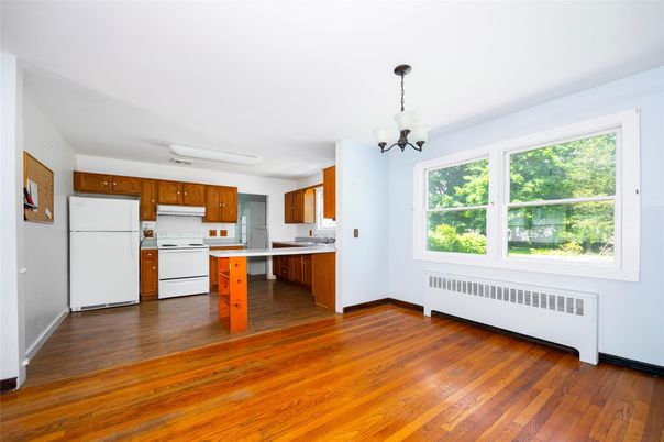 Chandelier, Interior, Kitchen, Pendant Lights, Wood Texture Flooring