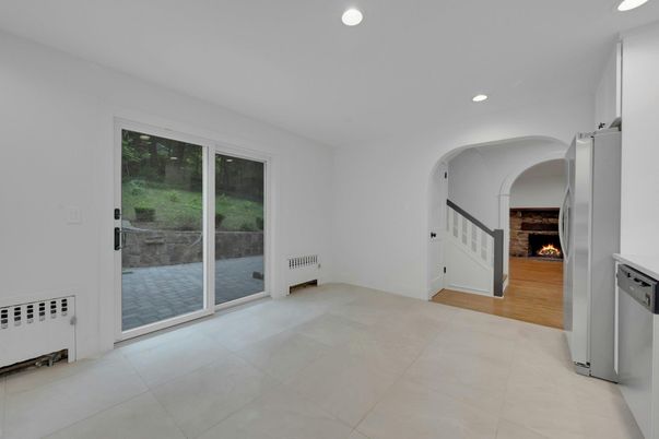 Empty room, Fireplace, Interior, Recessed Lighting