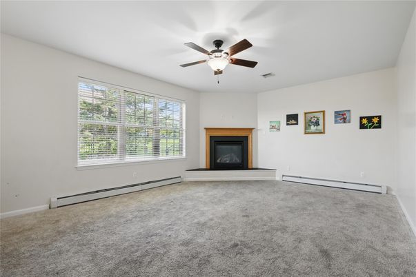Empty room, Fireplace, Interior