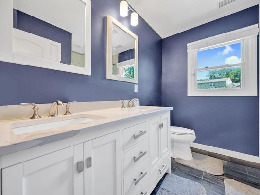 Bathroom, Dual Sink Vanities, Interior, Wood Texture Flooring