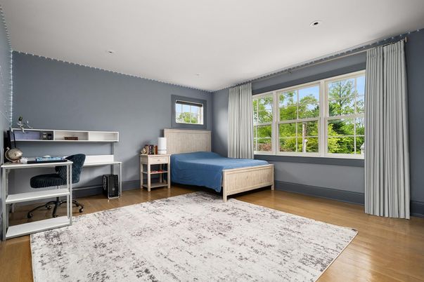 Bedroom, Home Office, Interior, Recessed Lighting, Wood Texture Flooring